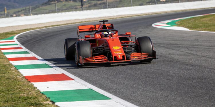ferrari test tijdens f1 pauze met sf 25 op mugello en monza
