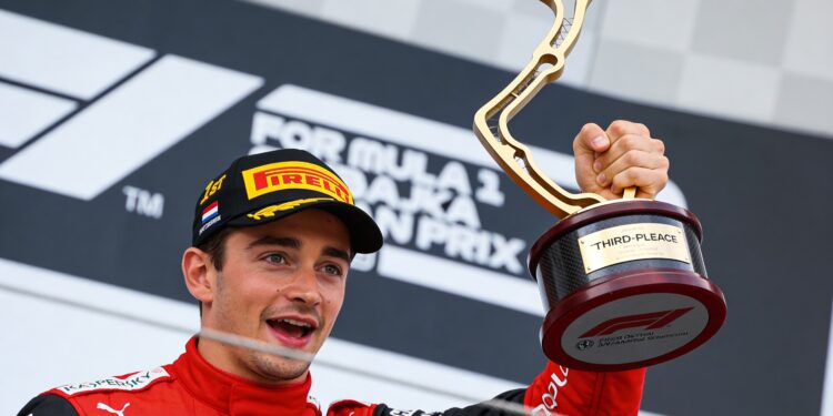 leclerc verrast na knappe podiumplek in japan