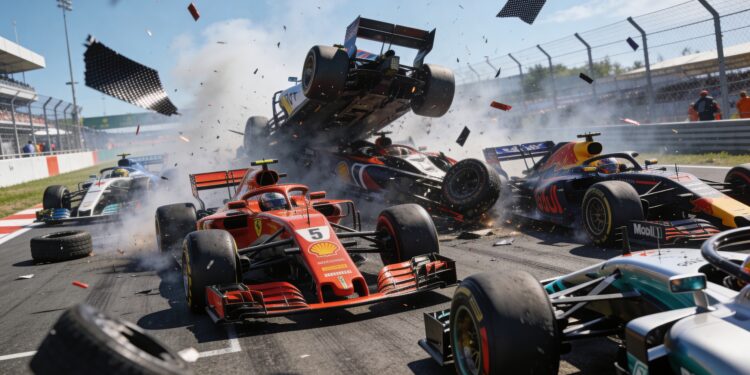 enorme crash schakelt bijna volledig nascar veld u