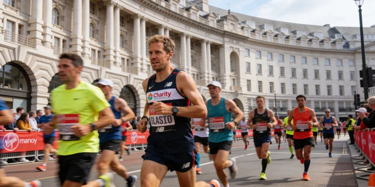 Sebastian Vettel rent London Marathon voor het goede doel