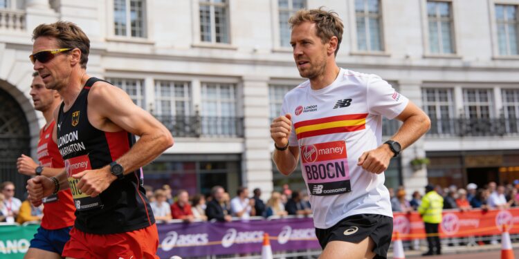 vettel verpulvert magische grens in london maratho