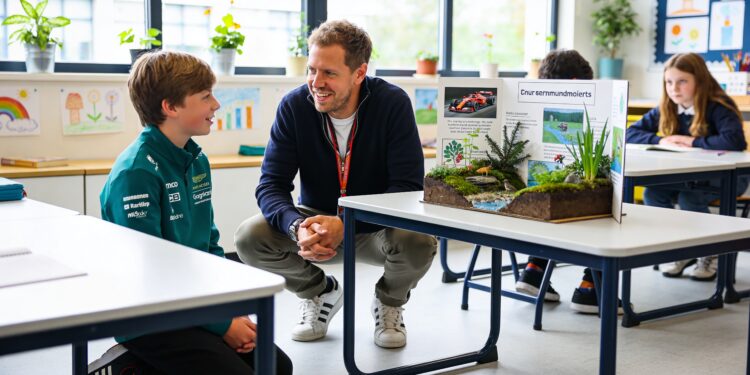 vettel verrast zweedse school met bezoek voor mili