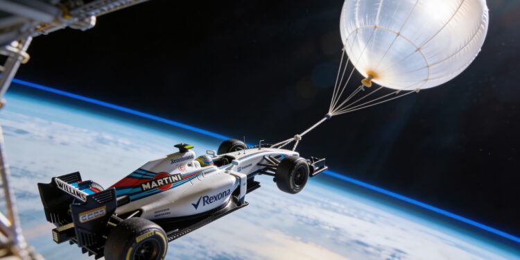 williams lanceert f1 coureurs naar stratosfeer bizar artemis eerbetoon