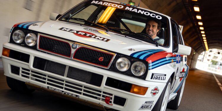 Alonso geniet in Monaco met legendarische Lancia rallywagen 1 alonso geniet in monaco met legendarische lancia r