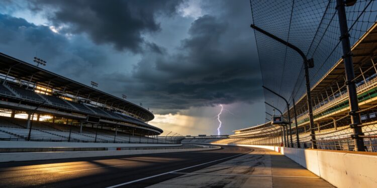 dreigende onweersbuien zetten indy 500 op losse sc