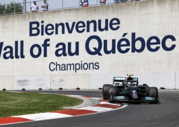 f1 grid wacht beproeving bij canadese wall of cham