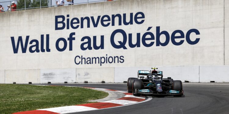 f1 grid wacht beproeving bij canadese wall of cham