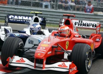 juan pablo montoya wees ferrari stoeltje af vanweg