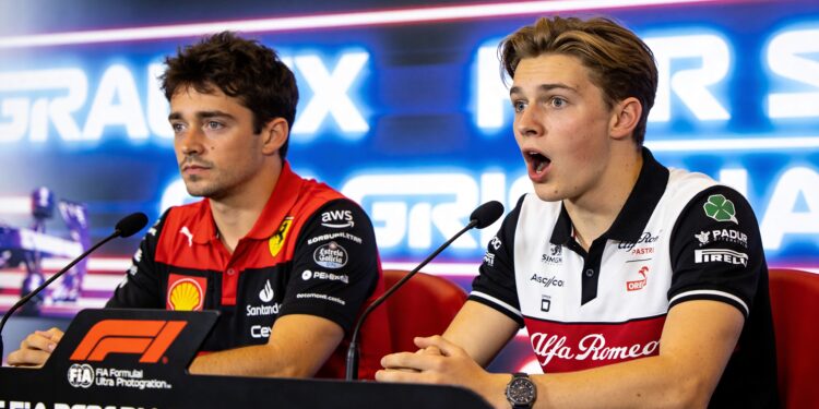 leclerc valt antonelli aan piastri met stomheid ge
