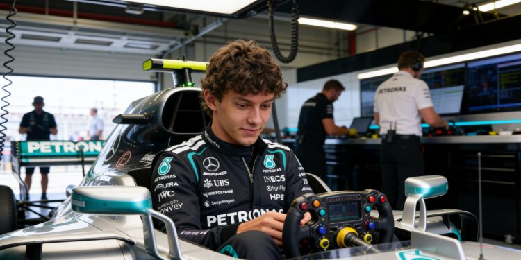 Mercedes past koppeling Antonelli aan voor jacht op historisch record 1 mercedes past koppeling antonelli aan voor jacht o