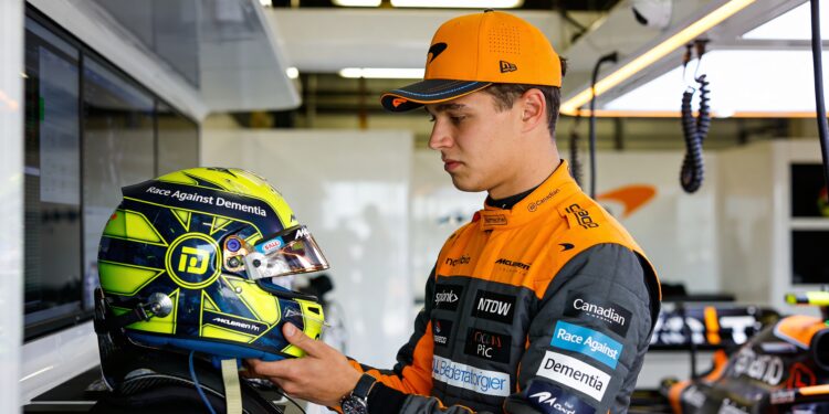 norris onthult speciale helm voor race against dem