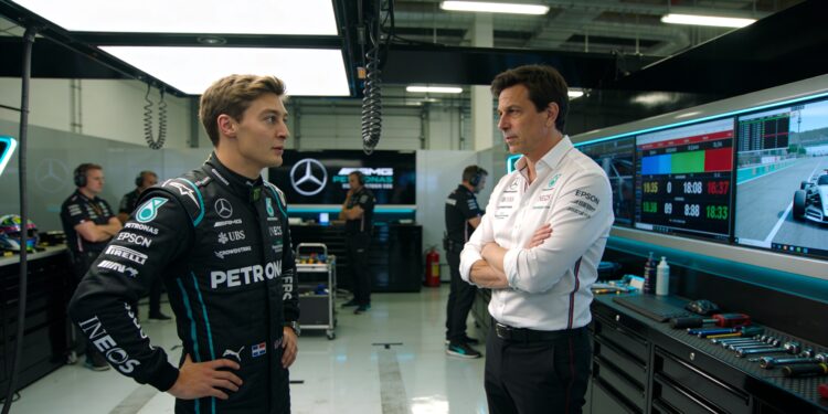pole voor russell in canada spanningen bij mercede