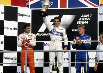 prost senna schumacher het eenmalige podium dat f1
