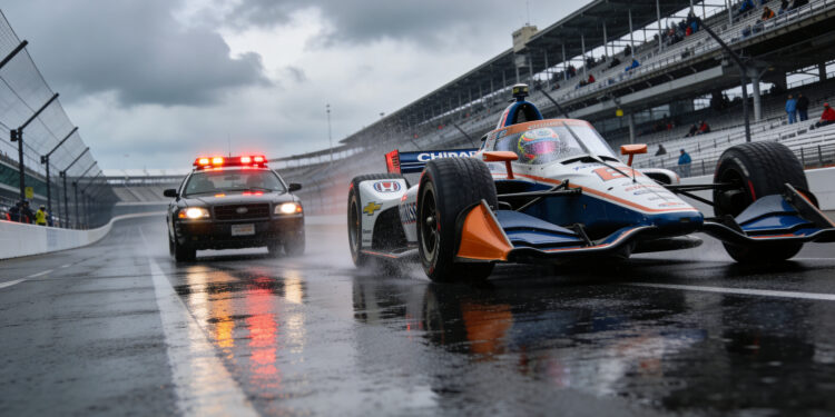 regen onderbreekt indy 500 kort dixon leidt na her