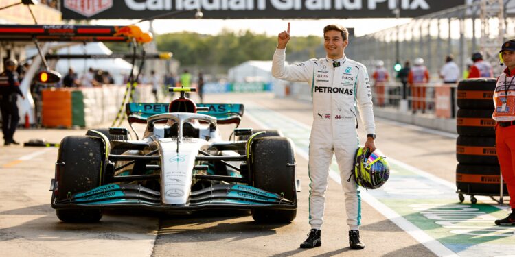 russell pakt sprintpole in canada mercedes sluit e