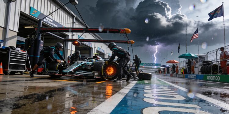 start grand prix van miami drie uur vervroegd wege