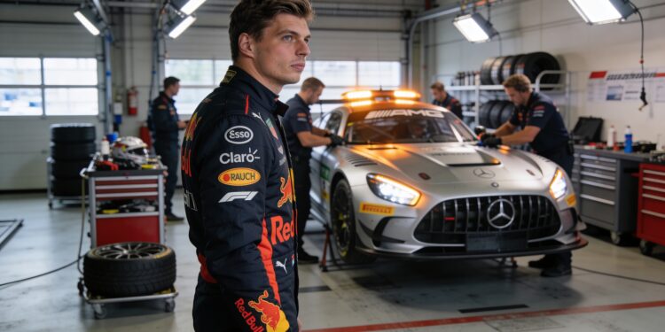 verstappen in actie op nurburgring met eigen merce