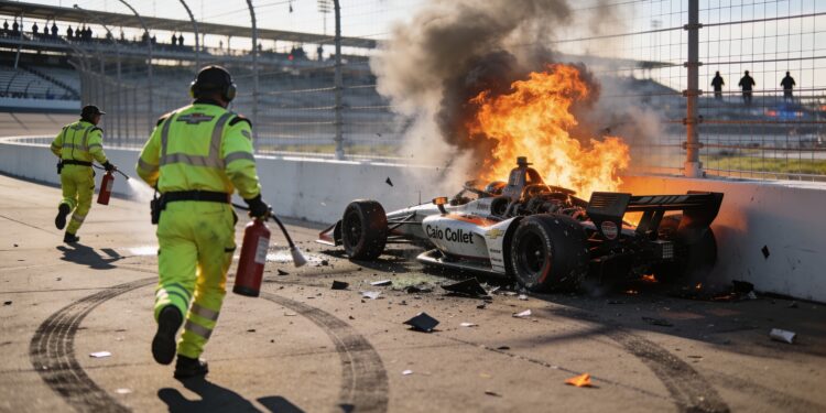 zware crash rookie collet zorgt voor zinderende fi