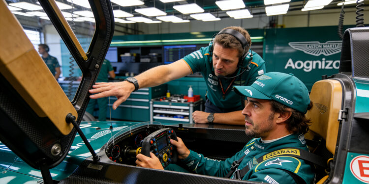 aston martin past stoel alonso aan na opgave in ca