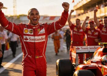 hamilton pakt eerste ferrari zege en heropent tite