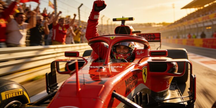 Hamilton pakt historische eerste zege voor Ferrari in Spanje 1 hamilton pakt historische eerste zege voor ferrari