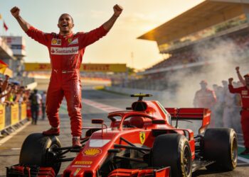 hamilton slaat terug met eerste zege voor ferrari