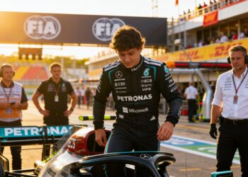 kimi antonelli verslagen door russell in spaanse k