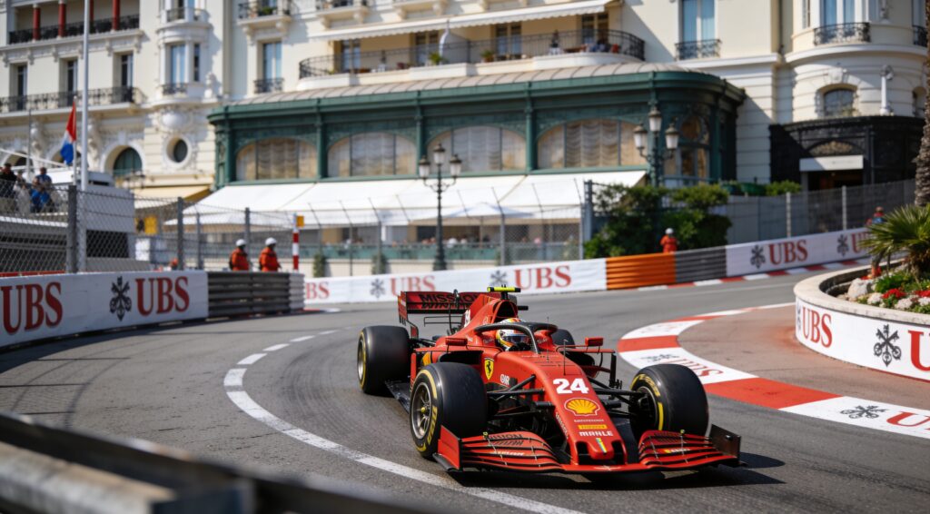 leclerc leidt ferrari 1 2 in enerverende training