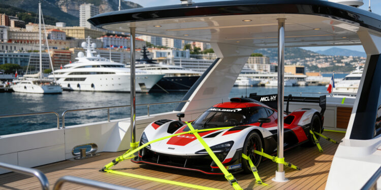 mclaren onthult le mans hypercar op jacht in monac
