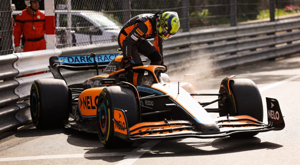 motorprobleem velt norris in monaco ging direct mi