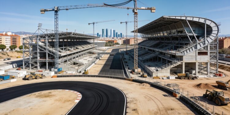Nieuw F1-circuit Madrid drie maanden voor race nog bouwplaats 1 nieuw f1 circuit madrid drie maanden voor race nog
