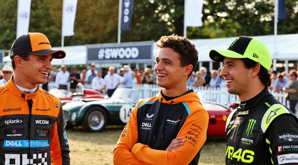 norris en jeugdheld rossi herenigd op goodwood 202