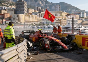 rode vlag in monaco na identieke crashes van lecle